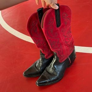 Black and Red Cowboy Boots